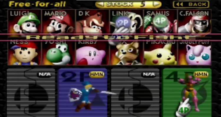 Character roster of Smash 64